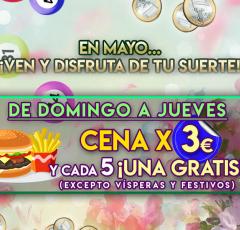 En mayo te invitamos a comer en Bingo Torrefiel