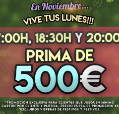 Promociones lunes de noviembre bingo Torrefiel - Juan Navajas Contreras