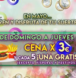 En mayo te invitamos a comer en Bingo Torrefiel