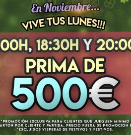 Promociones lunes de noviembre bingo Torrefiel - Juan Navajas Contreras