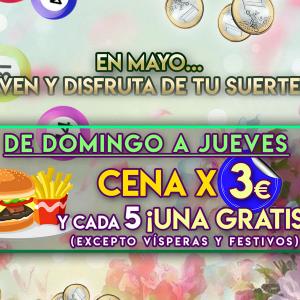 En mayo te invitamos a comer en Bingo Torrefiel En mayo te invitamos a comer en Bingo Torrefiel